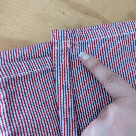 🍬 Red & White Striped Skinny Ankle Jeans by Earl Jeans Size 12 / 31 - Picture 11 of 12